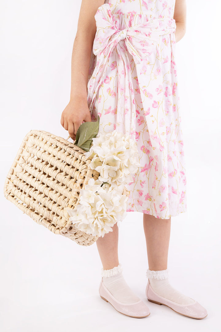 Floral Ankle Socks with Lace